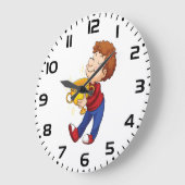 Boy Holding Golden Trophy Award winnaar Grote Klok (Hoek)