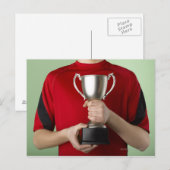 Boy Holding Trophy Briefkaart (Voorkant / Achterkant)