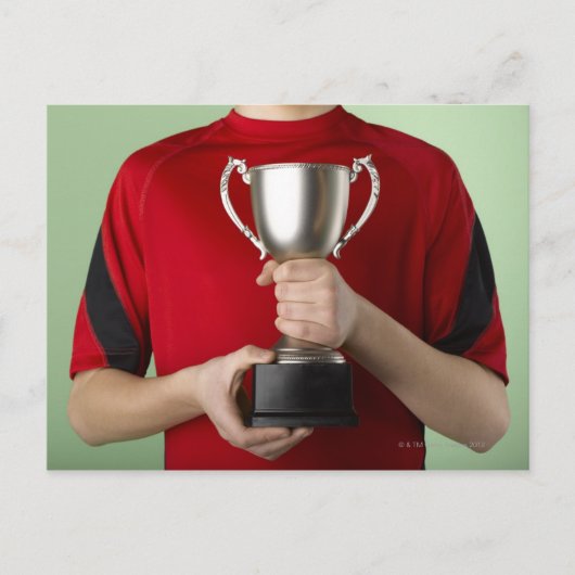 Boy Holding Trophy Briefkaart (Voorkant)