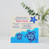 Boy Honu Baby shower Kaart (Staand voorkant)