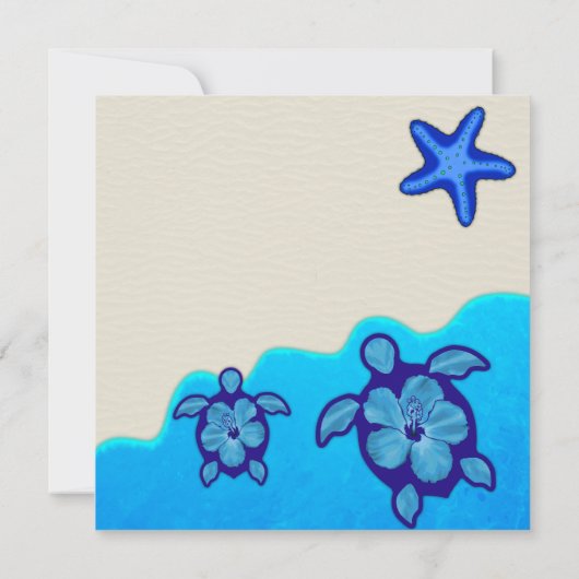 Boy Honu Baby shower Kaart (Achterkant)