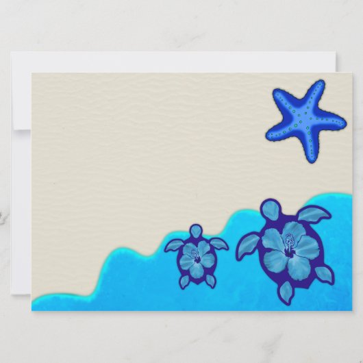 Boy Honu Baby shower Kaart (Achterkant)