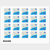 Boy Honu-Baby shower Vierkante Sticker (Vel)