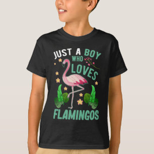 Boy houdt van Flamingos Kawaii Flamingo T-shirt