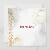 Boy Hugs Sheep Bloemenmeisje  Valentijn Kaart (Achterkant)