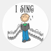 Boy I Sing Sticker (Voorkant)