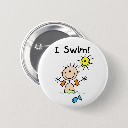 Boy I Swim Button (Voorkant /achterkant)