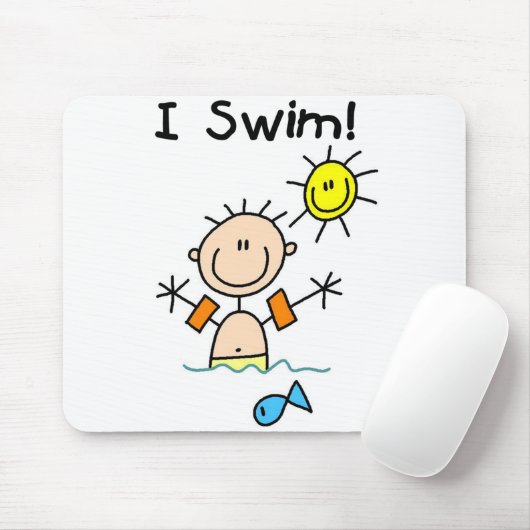 Boy I Swim Mousepad Muismat (Met muis)