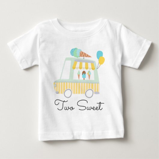 Boy Ice Cream Twee Lief 2e Verjaardagsfeestoutfit (Voorkant)