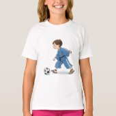 Boy in kimono playing soccer t-shirt (Voorkant)