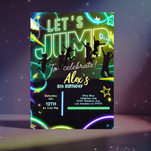 Boy Jump Party Uitnodiging