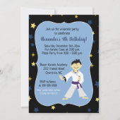 Boy Karate Birthday Paarse Belt Dark Hair Kaart (Voorkant)