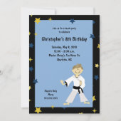 BOY KARATE MARTIAL ART BIRTHDAY PARTY KAART (Voorkant)