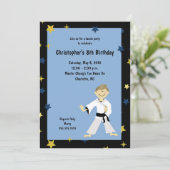 BOY KARATE MARTIAL ART BIRTHDAY PARTY KAART (Staand voorkant)