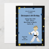 BOY KARATE MARTIAL ART BIRTHDAY PARTY KAART (Voorkant / Achterkant)