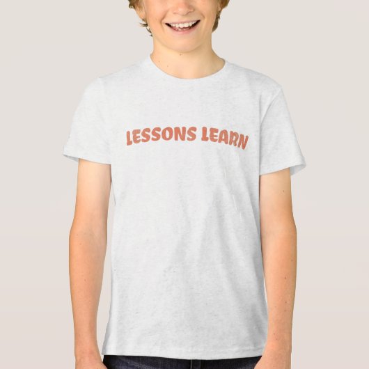 Boy/Kids Energy Flow Lessons Learn T Shirt (Voorkant)
