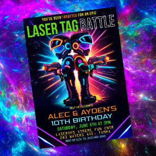 Boy Laser Label verjaardag Kaart