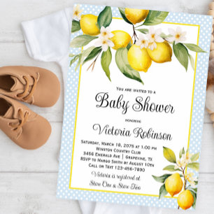 Boy Lemon Baby shower Kaart