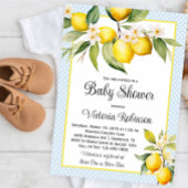 Boy Lemon Baby shower Kaart