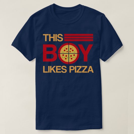 Boy Likes Pizza Funny Pizza Hobby Chef T-shirt (Design voorkant)