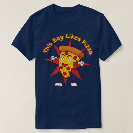 Boy Likes Pizza Funny Saying Pizza Chef T-shirt (Design voorkant)