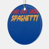 Boy Likes Spaghetti Pasta Chef Noodles Keramisch Ornament (Links)