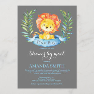 Boy Lion Baby shower door de Uitnodiging van de Po