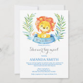 Boy Lion Baby shower door de Uitnodiging van de Po (Voorkant)