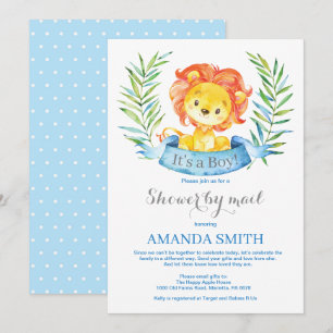 Boy Lion Baby shower door de Uitnodiging van de Po