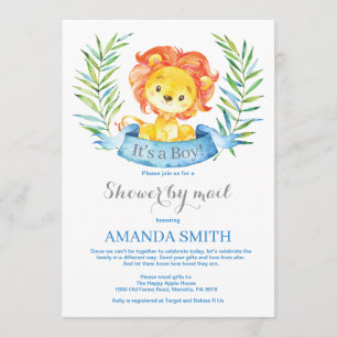 Boy Lion Baby shower door de Uitnodiging van de Po