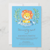 Boy Lion Baby shower door de Uitnodiging van de Po (Voorkant)