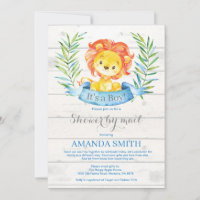 Boy Lion Baby shower door de Uitnodiging van de Po