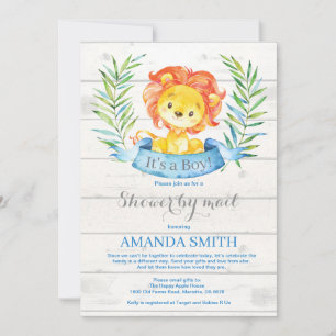 Boy Lion Baby shower door de Uitnodiging van de Po