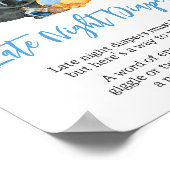 Boy Little Boo Baby shower Late Night Luiers Poster (Hoek)