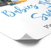 Boy Little Boo Ghost Baby shower Baby's zijn schat Poster (Hoek)