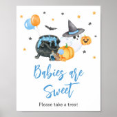 Boy Little Boo Ghost Baby shower Baby's zijn schat Poster (Voorkant)