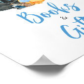 Boy Little Boo Ghost Baby shower Boeken en geschen Poster (Hoek)