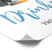 Boy Little Boo Ghost Baby shower Drinken Poster (Hoek)