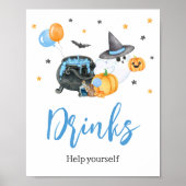 Boy Little Boo Ghost Baby shower Drinken Poster (Voorkant)