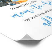 Boy Little Boo Ghost Baby shower Envelope Station Poster (Hoek)