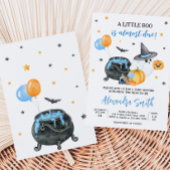 Boy Little Boo Ghost Baby shower Kaart