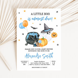 Boy Little Boo Ghost Baby shower Kaart