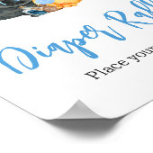 Boy Little Boo Ghost Baby shower Poster (Hoek)