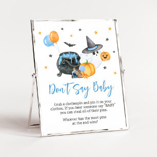 Boy Little Boo Ghost Baby shower Zeg geen Baby Poster