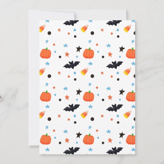 Boy Little Boo Ghost Halloween Baby shower Kaart (Achterkant)