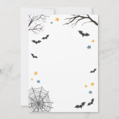 Boy Little Boo Halloween Pumpkin Baby shower Kaart (Achterkant)