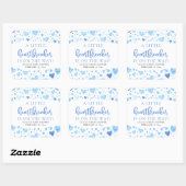 Boy Little Heartbreaker Blue Valentijn Baby shower Vierkante Sticker (Vel)