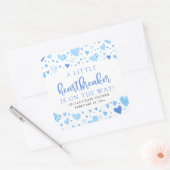 Boy Little Heartbreaker Blue Valentijn Baby shower Vierkante Sticker (Envelop)