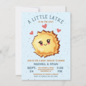 Boy Little Latke Chanoeka Baby shower Kaart (Voorkant)