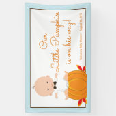Boy Little Pumpkin Baby shower Banner (Verticaal)